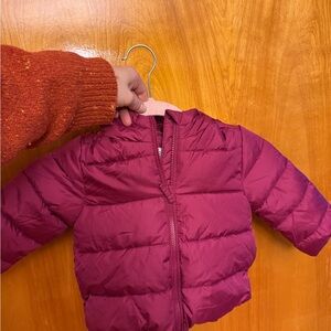 The Children's Place Maroon Puffer Jacket
